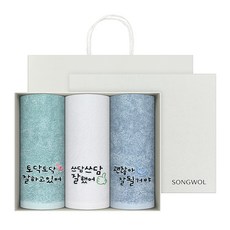 松月 Good Job 毛巾 3入禮盒 170g 棉紗, 隨機出貨, 1套