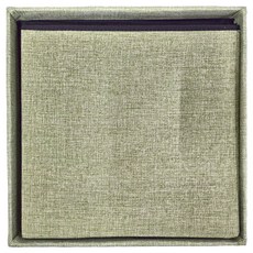 AWANA 簡約方形加厚麻布收納箱凳 38 x 38 x 38cm, 綠色, 1個