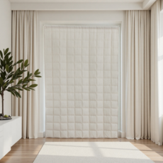 코멧 방한 사각 누빔 커튼 (커튼핀 12개 포함)