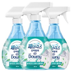 페브리즈 섬유탈취제 다우니 실내건조 프레시클린향 본품, 360ml, 3개