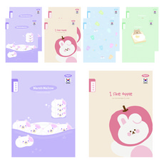 PENPIA 800 小學裝訂 6格 國語筆記本, 隨機出貨, 10個