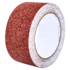 FANCY LIFE 磨砂止滑膠帶 寬5cm 棕色 居家必備, 1個