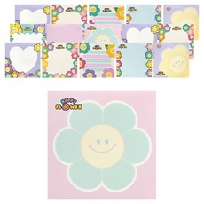 PINKFOOT 2000 Happy Flower可愛無痕便利貼 8種組, 隨機出貨, 16個