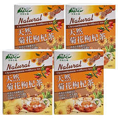 茂格生機 天然菊花枸杞茶, 6g, 8包, 4盒