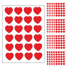 Titan 手帳裝飾迷你花俏貼紙 1.5cm, 紅色愛心, 24個
