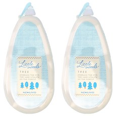 kokuyo little woods-象牙白可替換式修正帶(5mm×8m)-藍, 藍色, 2入