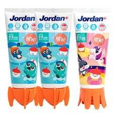 Jordan New Step 1 兒童含氟牙膏 熱帶水果味, 90g, 3個