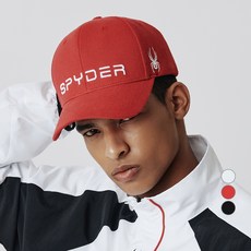 스파이더 남성용 트윌 레터링 로고 코튼 볼캡