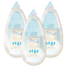 kokuyo little woods-象牙白可替換式修正帶(5mm×8m)-藍, 藍色, 3入