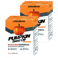 UNIQMAN 優仕曼 南瓜籽油 + 茄紅素, 60顆, 2盒