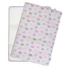 hwamo baby 孩童軟模式蓋單獨的孩童網眼墊, 粉紅熊款