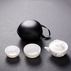 攜帶式茶具套組 雙人款, 1套, 食堂145ml+茶杯105ml+茶杯65ml+袋裝