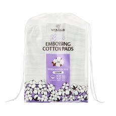 VITAHALO 壓紋化妝棉 100%棉 1000片, 1包