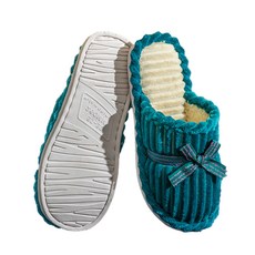 Brobro 女款秋冬超細纖維時尚室內拖鞋, 寶藍色, 2個