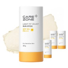 케어존 라이트핏 벨벳 선스틱 SPF50+ PA++++, 39g, 4개