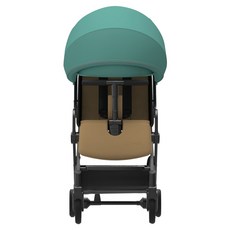 와이업 기내반입 지니 제로2 휴대용 유모차, 프레임(블랙), 시트(베이지), 캐노피(아쿠아)