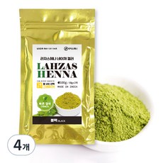 라자스헤나 헤나염색, 블랙, 4개