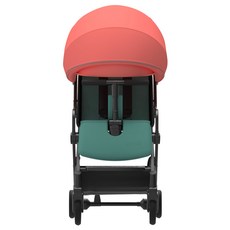 와이업 기내반입 지니 제로2 휴대용 유모차, 프레임(블랙), 시트(아쿠아), 캐노피(핑크)