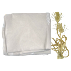 小銅板 雙層刺繡窗簾, 刺繡麥穗米