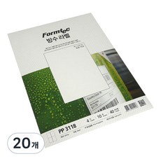 Formtec 電腦防水標籤紙 99.1 x 140 mm PP-3118, 4格, 20個