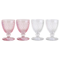 Villeroy&Boch 2 種波士頓高腳杯 x 2p 套裝 310ml, 1組, 透明, 粉紅色