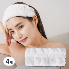글램모먼트 드레스업 헤어밴드, 화이트, 4개
