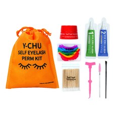 y-chu 第3季 無膠水自助燙睫毛工具組 10次份 全套組, 混合色, 1套