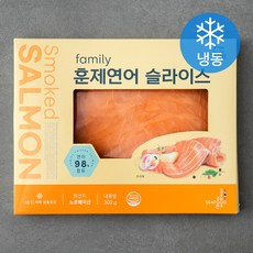 노르웨이 패밀리 훈제연어 슬라이스 (냉동), 300g, 1개