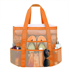 In Art雙層收納網狀瀝水包, 全橘色