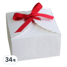 이홈베이킹 레이스 컬러박스 소, 화이트, 34개