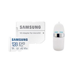 SAMSUNG 三星 EVO Plus microSD記憶卡 MB-MC128HA/KR+USB讀卡機 SOTC-01, 128GB