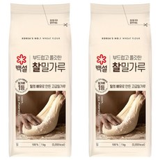 백설 찰밀가루, 1kg, 2개