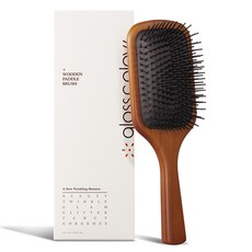 gloss&glow Quickstyle木質氣墊梳, 1支, 棕色