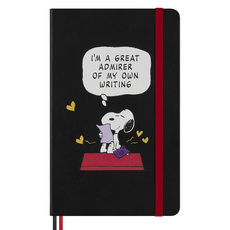 몰스킨 피넛츠 스누피 노트 룰드 라지 + 박스 세트, 블랙, 1세트