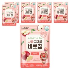 루솔 과일칩 사과 그대로 바로칩, 15g, 6개