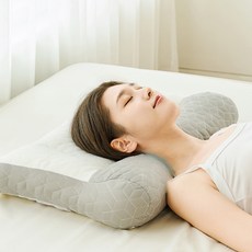 甜蜜商店 肩頸舒適深度睡眠乳膠枕, 灰色, 1個