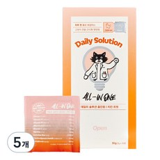 닥터펠리스 고양이 데일리 솔루션 올인원 트릿 치킨, 15회분, 종합영양제, 5개