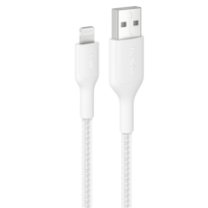 벨킨 부스트차지 A타입-라이트닝 8핀 브레이디드 케이블, 화이트, 1개, 2m