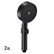 一鍵止水蓮蓬頭, 七檔, G321, 尺寸26.5cmx 10.4cm, ABS材質, 重量152g, 黑色, 2個