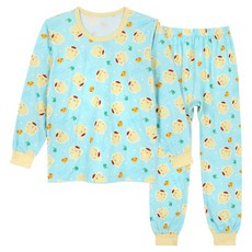 프리미에팜 아동용 폼폼푸린 피치 기모 9부 실내복 상하의 세트