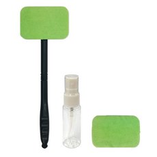 NINOC 車用前擋風玻璃魔術手柄擦拭布組, 黑色 + 綠色, 1套