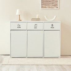 퍼리든 인클 분리수거함 3단 화이트