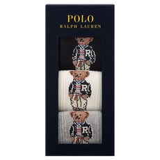 POLO RALPHLAUREN 女款學院風運動熊3雙禮盒組