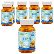 뉴트리디데이 베이비 앤 키즈 오메가3 츄어블 영양제, 45정, 6개