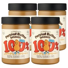 복음자리 100% 땅콩버터 스무스, 280g, 4개