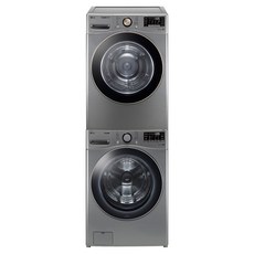 LG전자 트롬 드럼세탁기 24kg + 건조기 18kg F24VDSP-8VL 세트 방문설치, 스테인리스 실버