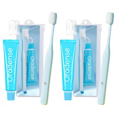 oradense 牙結石護理攜帶式牙刷 + 牙膏 35g 套組, 2套