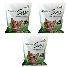 카르마 퀸오브샌드 응고형 고양이 두부 모래, 7L, 3개, 녹차