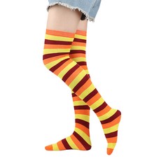 Hotdaysome 女款高爾夫及膝襪2雙組, 黃色, 1套