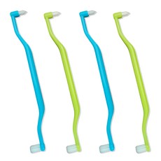 하이원픽 2in1 사랑니 어금니 칫솔 형광노랑 2p + 민트블루 2p 세트, 1세트